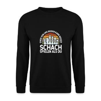 I can play chess better than you - Unisex Sweatshirt - black - Front - Alina (178cm) & Michal (187cm)