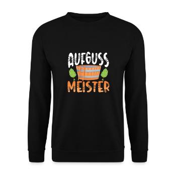 Master of sauna infusions - Unisex Sweatshirt - black - Front - Alina (178cm) & Michal (187cm)
