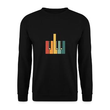 Touches de piano colorées - Sweat-shirt Unisexe - noir - Devant - Alina (178cm) & Michal (187cm)
