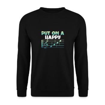 Mettez des notes de musique joyeuses sur - Sweat-shirt Unisexe - noir - Devant - Alina (178cm) & Michal (187cm)