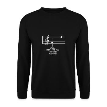 Notes de musique aiguës - Sweat-shirt Unisexe - noir - Devant - Alina (178cm) & Michal (187cm)