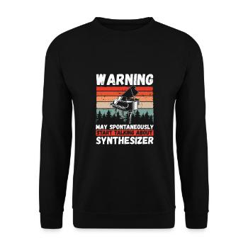 Avertissement démarrage à propos du synthétiseur - Sweat-shirt Unisexe - noir - Devant - Alina (178cm) & Michal (187cm)