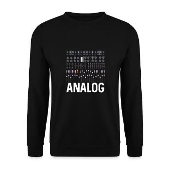 Analog Synthesizer - Unisex Sweatshirt - black - Front - Alina (178cm) & Michal (187cm)