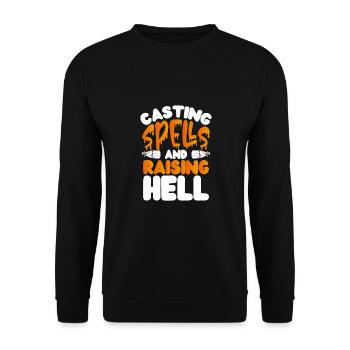 Cast a spell - Unisex Sweatshirt - black - Front - Alina (178cm) & Michal (187cm)