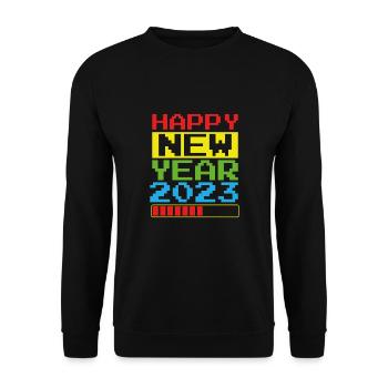 Nouvel An 2023 - Sweat-shirt Unisexe - noir - Devant - Alina (178cm) & Michal (187cm)