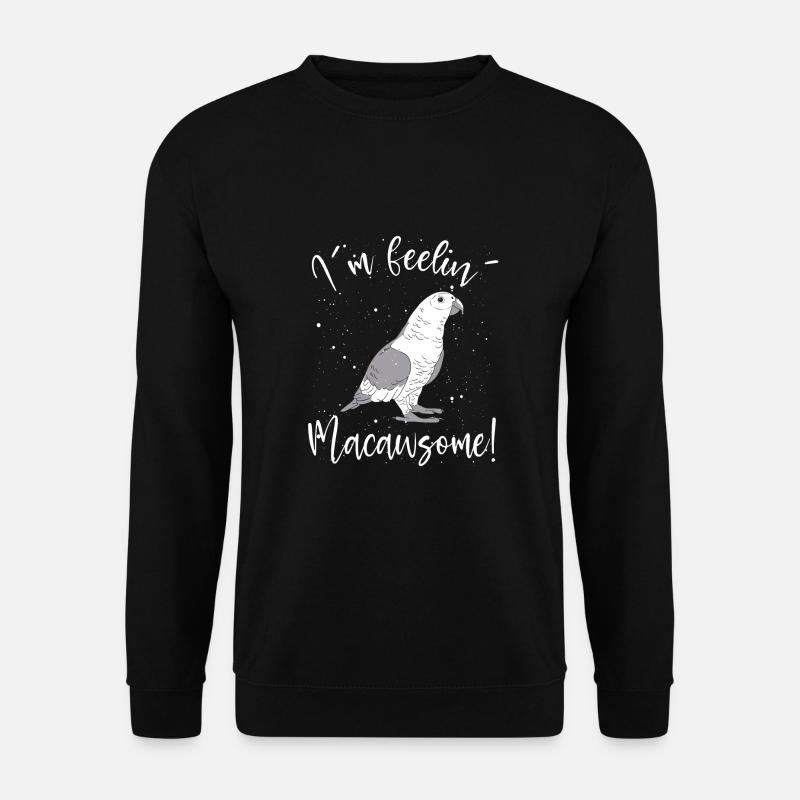 I love macaw parrot - Unisex Sweatshirt - black