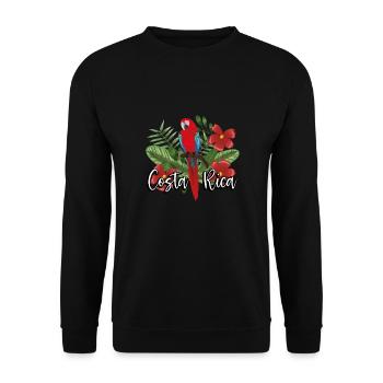 Perroquet du Costa Rica - Sweat-shirt Unisexe - noir - Devant - Alina (178cm) & Michal (187cm)