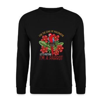 I'm a parrot on Halloween - Unisex Sweatshirt - black - Front - Alina (178cm) & Michal (187cm)