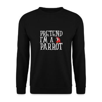 Faire semblant d’être un perroquet - Sweat-shirt Unisexe - noir - Devant - Alina (178cm) & Michal (187cm)