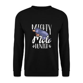 Puissant chasseur de taupes - Sweat-shirt Unisexe - noir - Devant - Alina (178cm) & Michal (187cm)