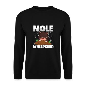 Mole Whisperer - Unisex Sweatshirt - black - Front - Alina (178cm) & Michal (187cm)