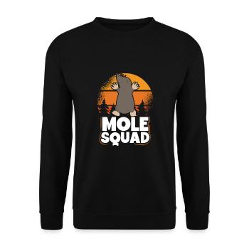 Soleil vintage de l’escouade de taupes - Sweat-shirt Unisexe - noir - Devant - Alina (178cm) & Michal (187cm)