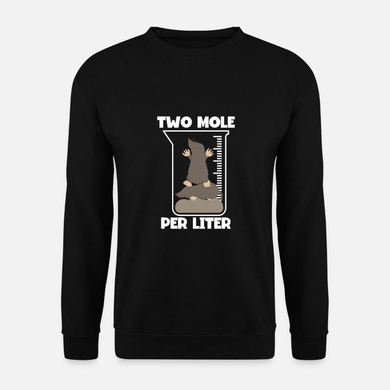 Zwei Mole Pro Liter - Unisex Pullover - Schwarz