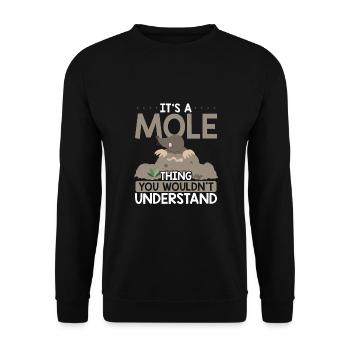It's a mole - Unisex Sweatshirt - black - Front - Alina (178cm) & Michal (187cm)