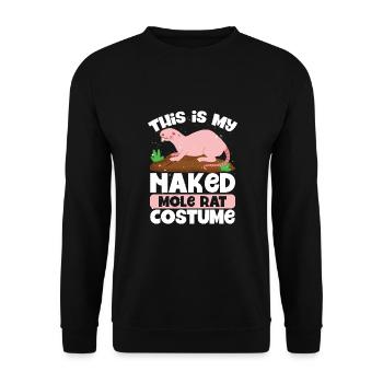 This is my naked mole rat costume - Unisex Sweatshirt - black - Front - Alina (178cm) & Michal (187cm)