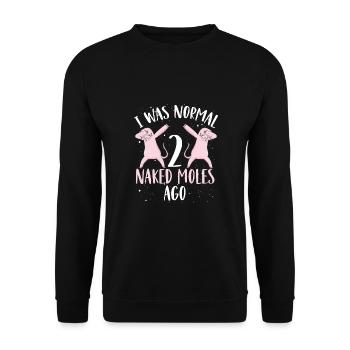 Two dabbing naked moles - Unisex Sweatshirt - black - Front - Alina (178cm) & Michal (187cm)