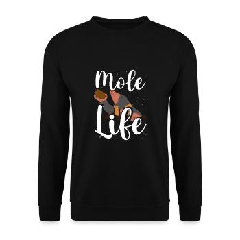 La vie de taupe - Sweat-shirt Unisexe - noir - Devant - Alina (178cm) & Michal (187cm)