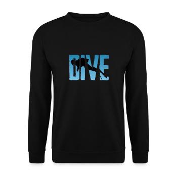 Diver Diving - Unisex Sweatshirt - black - Front - Alina (178cm) & Michal (187cm)