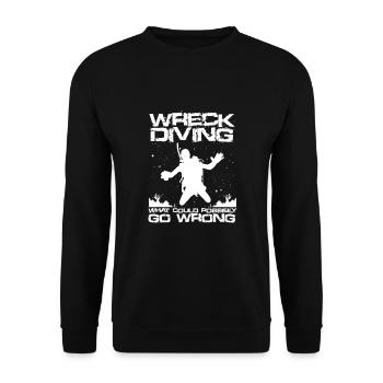 Wreck diving - Unisex Sweatshirt - black - Front - Alina (178cm) & Michal (187cm)