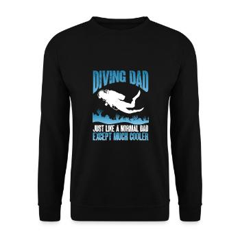 Diving father - Unisex Sweatshirt - black - Front - Alina (178cm) & Michal (187cm)