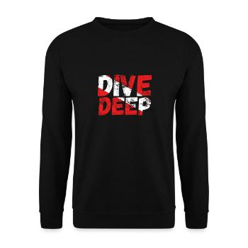Dive deep A diver - Unisex Sweatshirt - black - Front - Alina (178cm) & Michal (187cm)