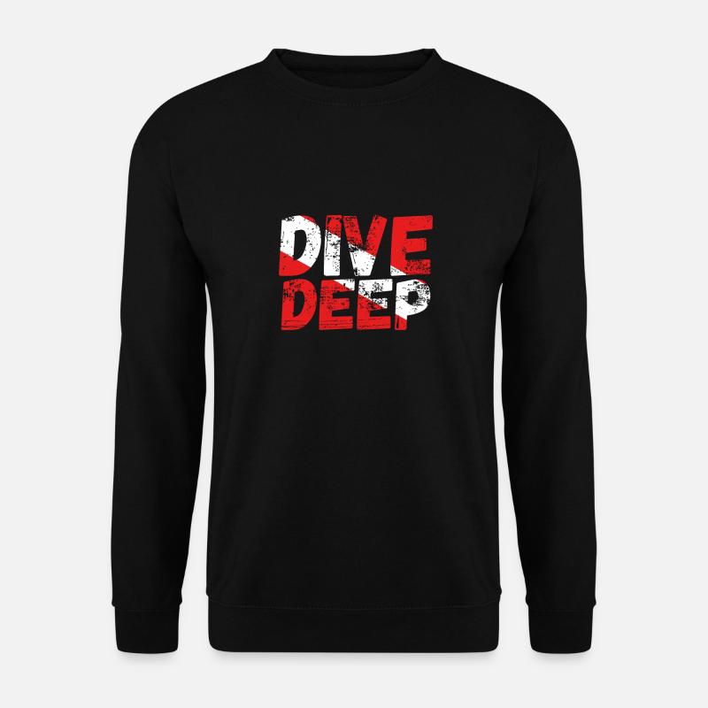 Dive deep A diver - Unisex Sweatshirt - black