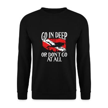 Allez en profondeur ou n’allez pas - Sweat-shirt Unisexe - noir - Devant - Alina (178cm) & Michal (187cm)