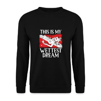 Das Ist Mein Feuchtester Traum - Unisex Pullover - Schwarz - Vorne - Alina (178cm) & Michal (187cm)
