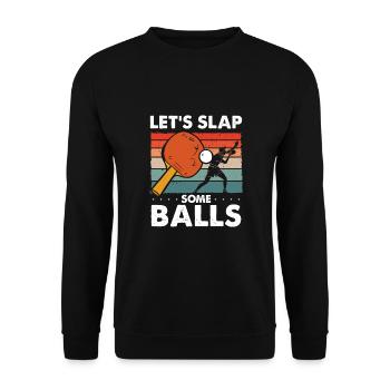 Ayons quelques balles au tennis de table - Sweat-shirt Unisexe - noir - Devant - Alina (178cm) & Michal (187cm)