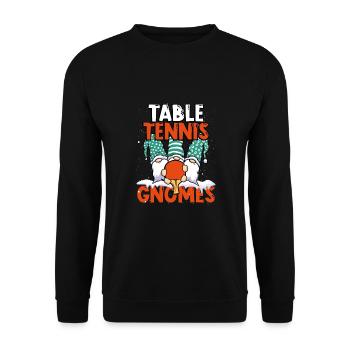 Table tennis dwarfs - Unisex Sweatshirt - black - Front - Alina (178cm) & Michal (187cm)