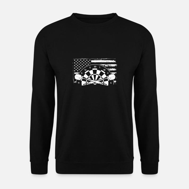 Dartboard and USA flag - Unisex Sweatshirt - black