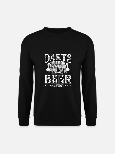 Repeat darts and beer - Unisex Sweatshirt - black