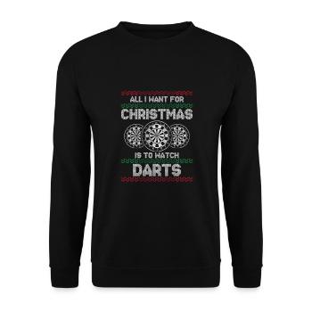 Je veux voir des fléchettes - Sweat-shirt Unisexe - noir - Devant - Alina (178cm) & Michal (187cm)
