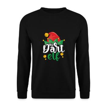 L’Elfe fléchette - Sweat-shirt Unisexe - noir - Devant - Alina (178cm) & Michal (187cm)