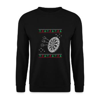 Jeu de fléchettes à Noël - Sweat-shirt Unisexe - noir - Devant - Alina (178cm) & Michal (187cm)