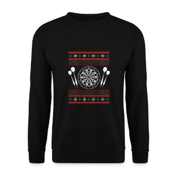 Jeu de fléchettes et fléchettes pour Noël - Sweat-shirt Unisexe - noir - Devant - Alina (178cm) & Michal (187cm)