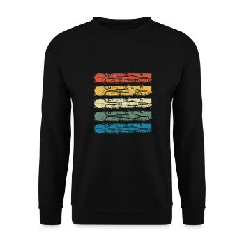 Flèches colorées vintage - Sweat-shirt Unisexe - noir - Devant - Alina (178cm) & Michal (187cm)