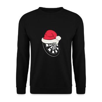 Jeu de fléchettes avec chapeau rouge pour Noël - Sweat-shirt Unisexe - noir - Devant - Alina (178cm) & Michal (187cm)
