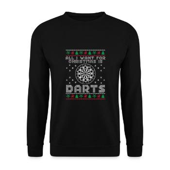 Je veux juste jouer aux fléchettes - Sweat-shirt Unisexe - noir - Devant - Alina (178cm) & Michal (187cm)