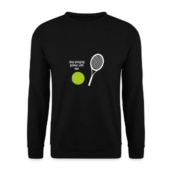Drôle de balle de tennis - Sweat-shirt Unisexe - noir - Devant - Alina (178cm) & Michal (187cm)