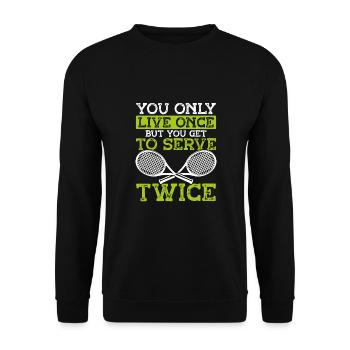 After all, you only live once - Unisex Sweatshirt - black - Front - Alina (178cm) & Michal (187cm)
