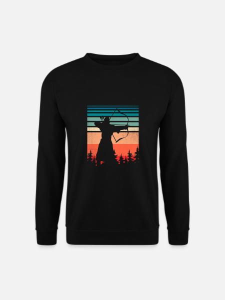 Archer avec arc et flèches - Sweat-shirt Unisexe - noir