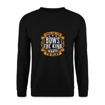 Le roi veut jouer - Sweat-shirt Unisexe - noir - Devant - Alina (178cm) & Michal (187cm)