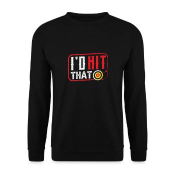 I had hit the archery target - Unisex Sweatshirt - black - Front - Alina (178cm) & Michal (187cm)