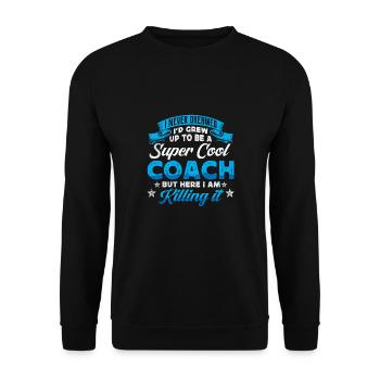 Super cool archer trainer - Unisex Sweatshirt - black - Front - Alina (178cm) & Michal (187cm)