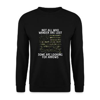 Search for stealth arrows - Unisex Sweatshirt - black - Front - Alina (178cm) & Michal (187cm)