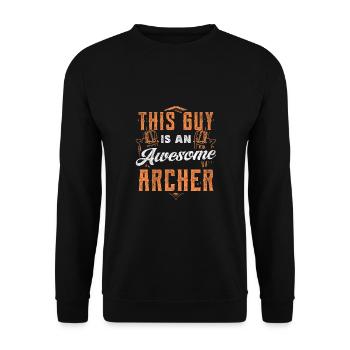 Ce gars est un bon archer - Sweat-shirt Unisexe - noir - Devant - Alina (178cm) & Michal (187cm)