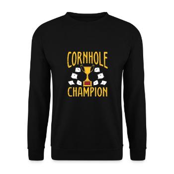 Champion de Cornhole - Sweat-shirt Unisexe - noir - Devant - Alina (178cm) & Michal (187cm)