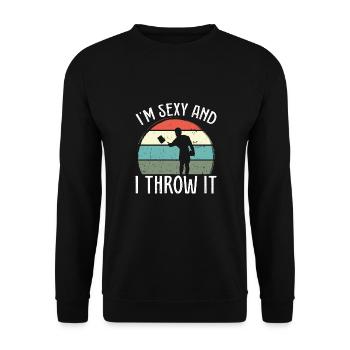 Je suis sexy et je le jette - Sweat-shirt Unisexe - noir - Devant - Alina (178cm) & Michal (187cm)