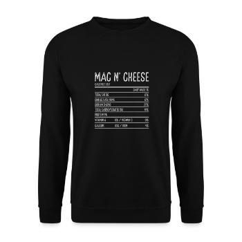Mac and cheese calories - Unisex Sweatshirt - black - Front - Alina (178cm) & Michal (187cm)
